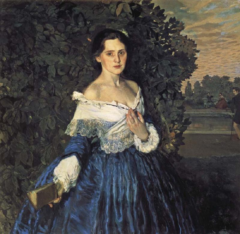 Konstantin Somov Lady in Blue oil painting picture